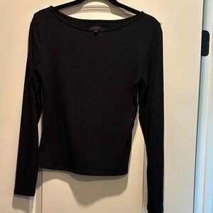 nuuds medium black boatneck top